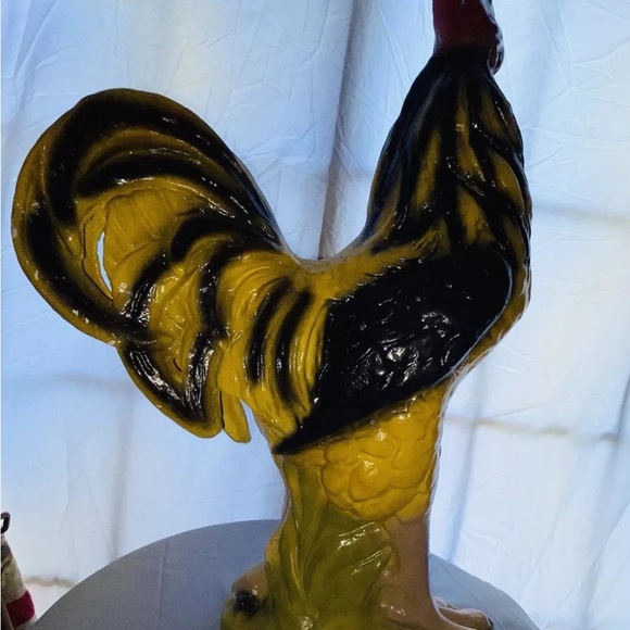 Vintage Chalkware HUGE ROOSTER STATUE 28” very nice! RARE - Picture 8 of 12